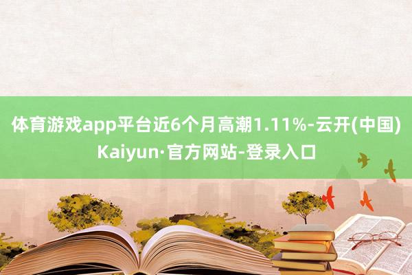 体育游戏app平台近6个月高潮1.11%-云开(中国)Kaiyun·官方网站-登录入口